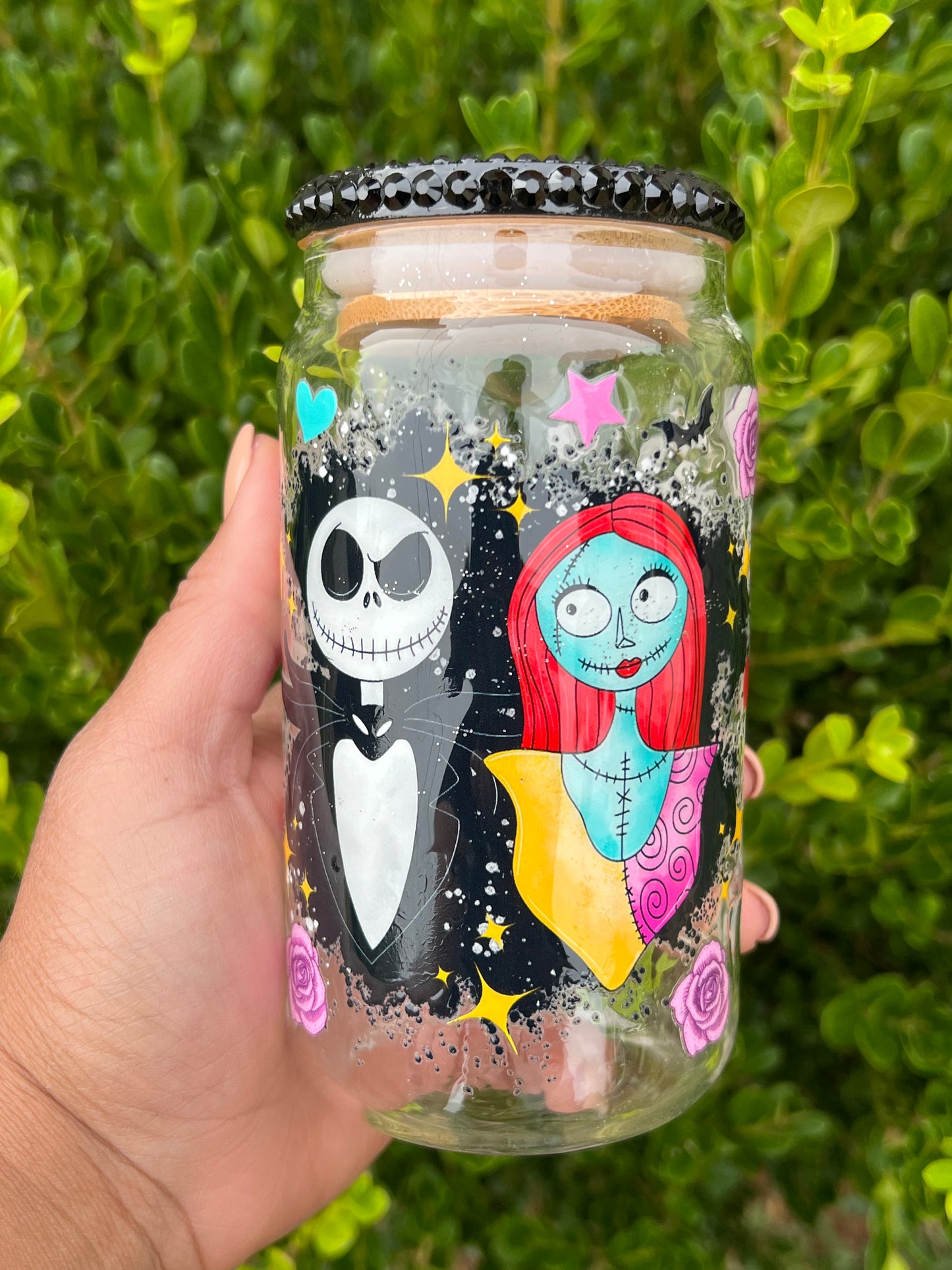 Nightmare Before Christmas Glass Can