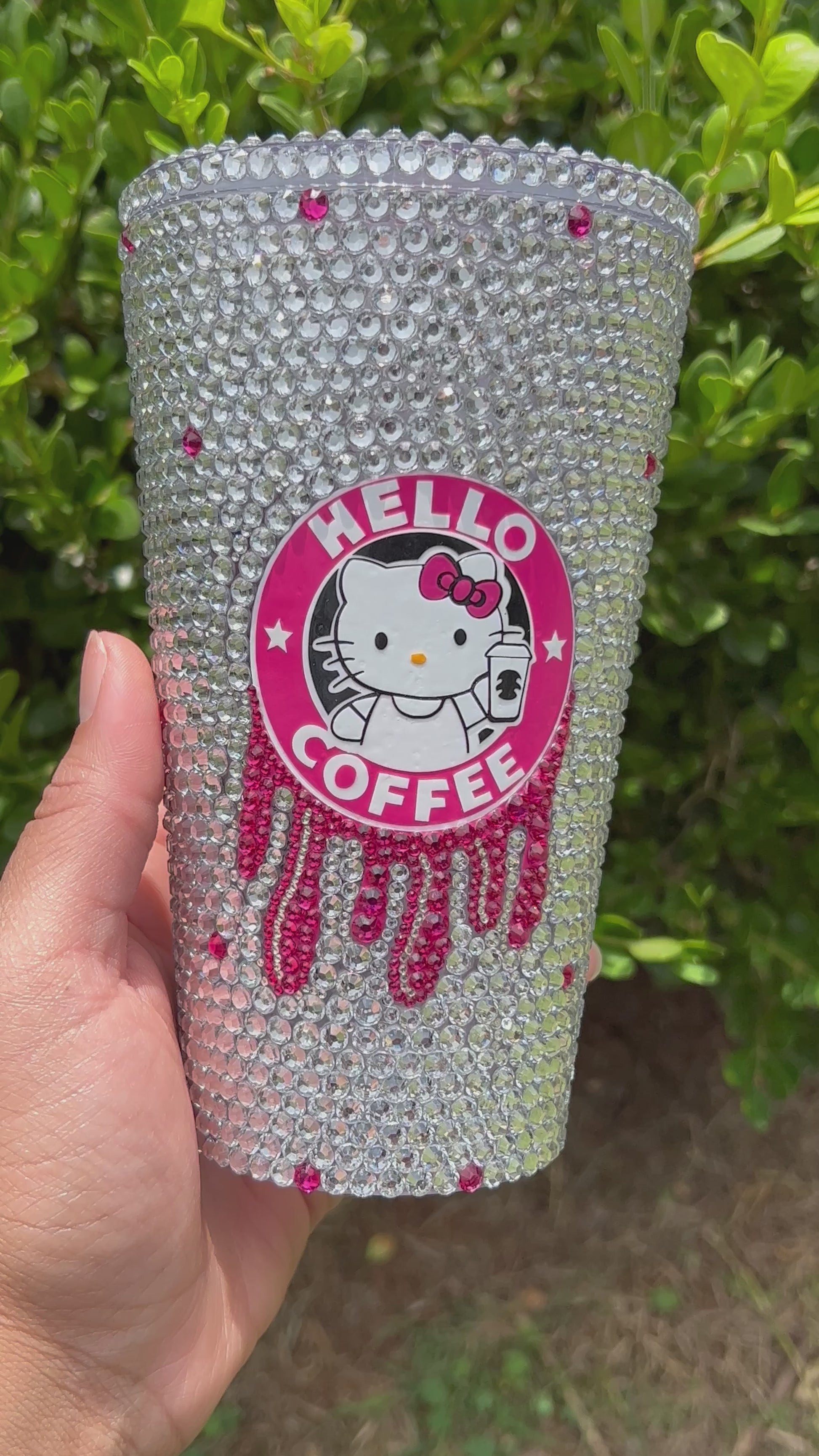 Hello' - Hello Kitty Jelly Crystal Bling Tumbler – BlingxAddict