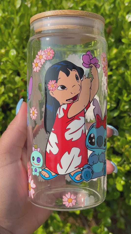 Lilo & Stitch Glass Can